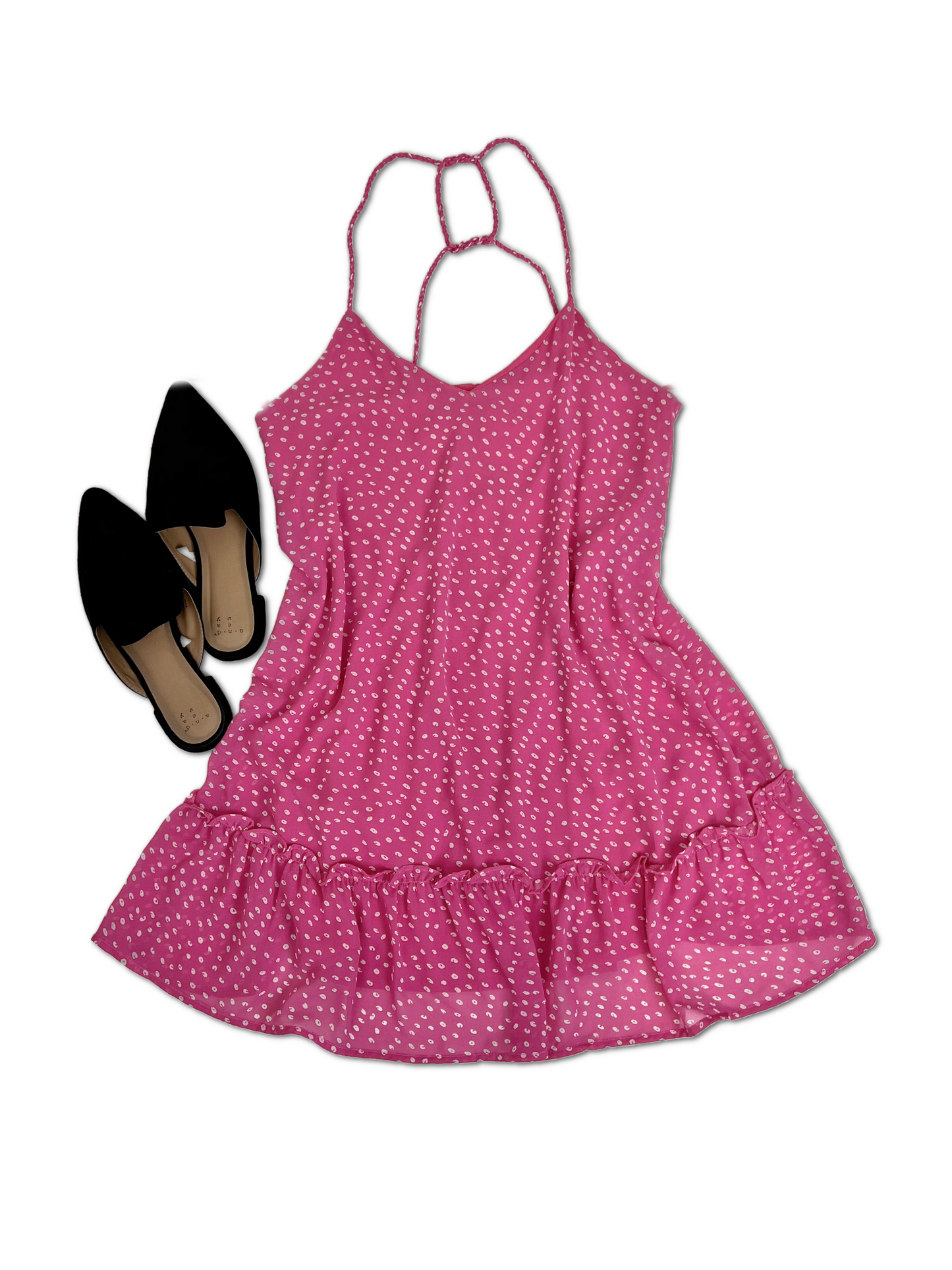 Braided Swing Dress - Fuchsia