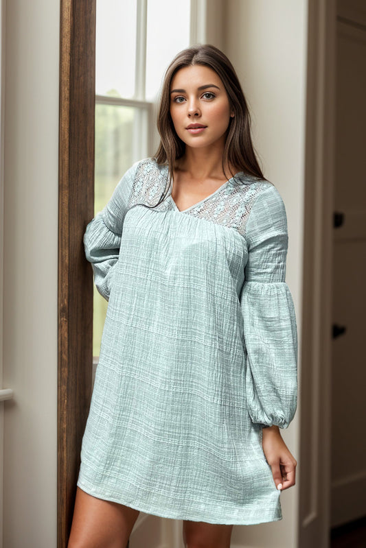 Audry - Sage Laced Dress