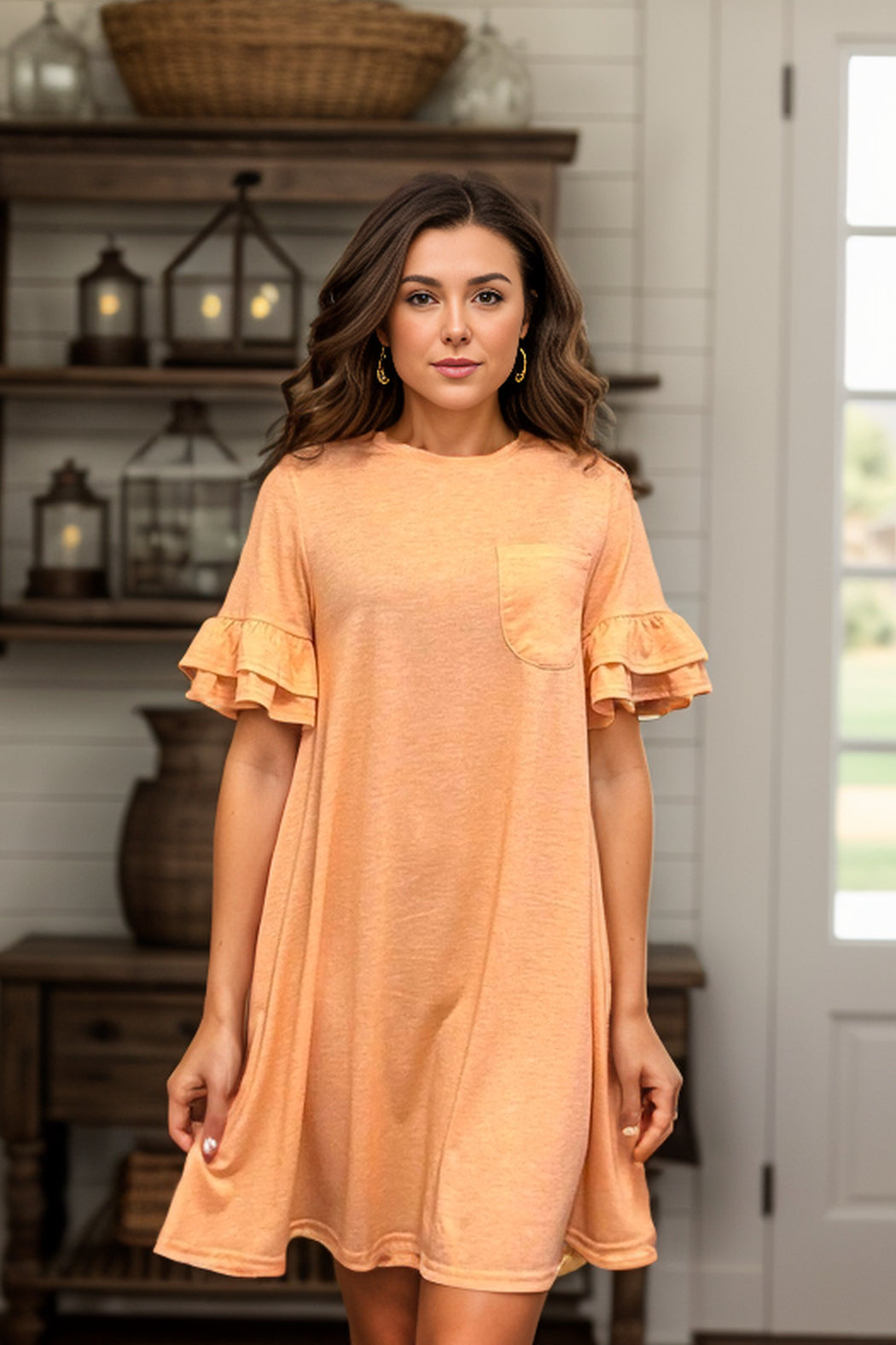 Carefree Mango T-Shirt Dress