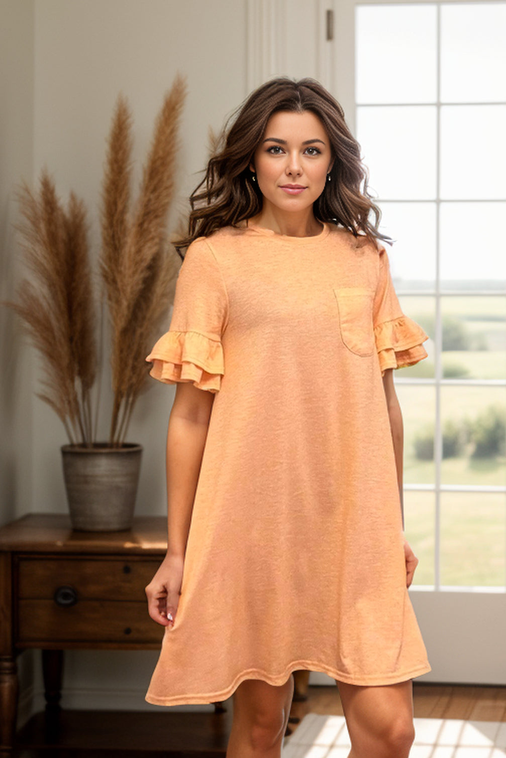 Carefree Mango T-Shirt Dress