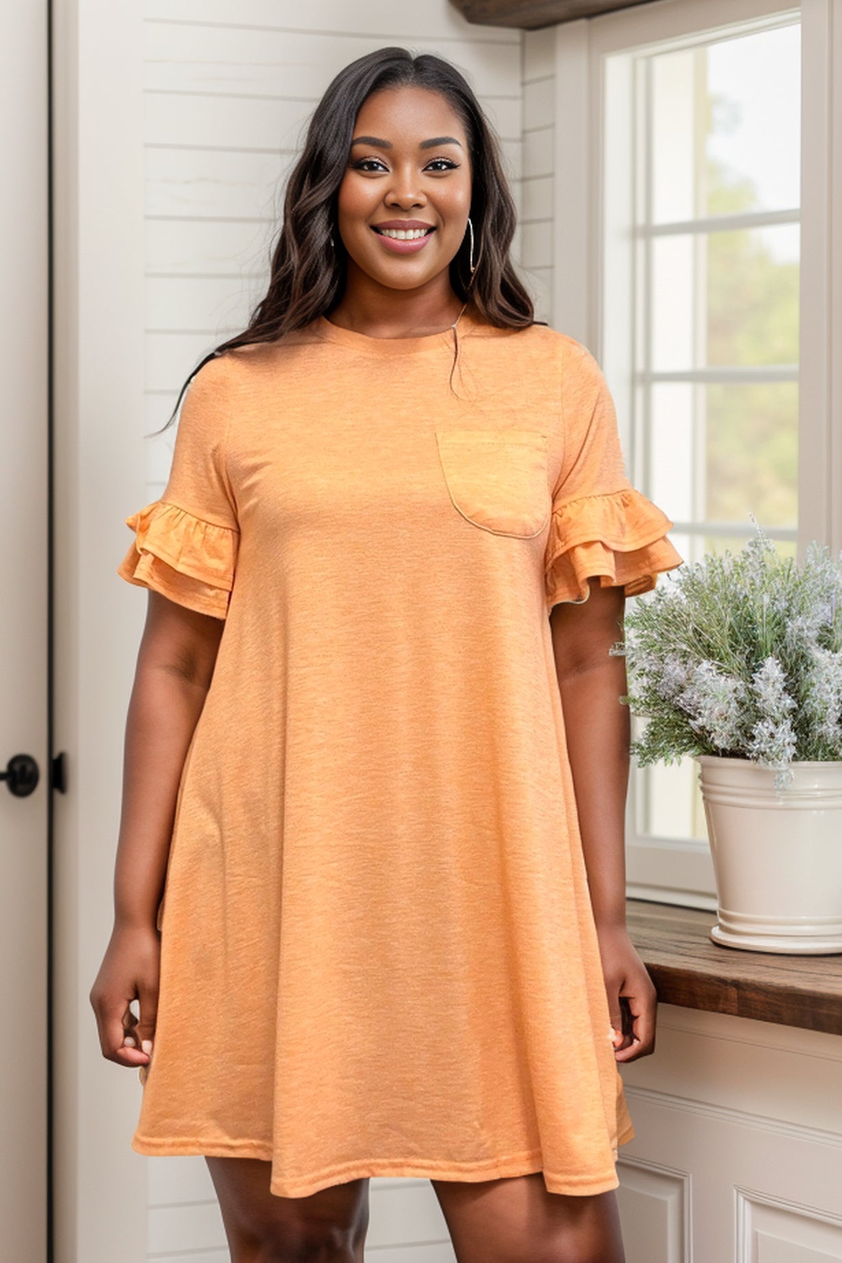 Carefree Mango T-Shirt Dress